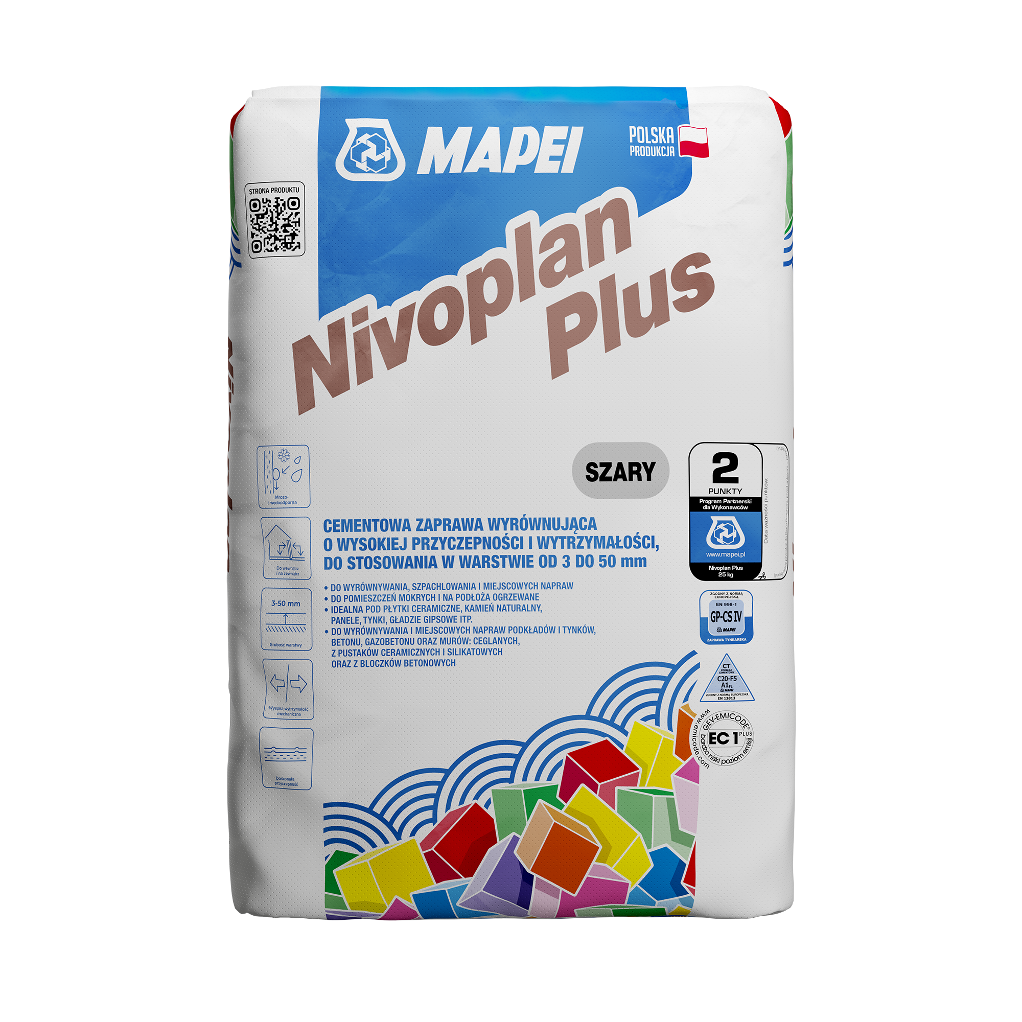 MAPEI NIVOPLAN PLUS 25kg 3-50mm ZAPRAWA WYRÓWNUJĄCA