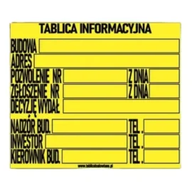 TABLICA BUDOWLANO-INFORMACYJNA