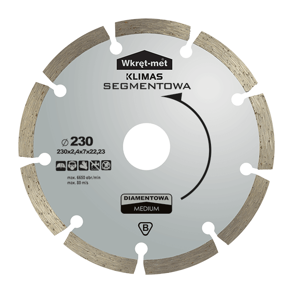 TARCZA 230 mm SEGMENTOWA klimas